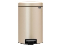 LivingStyles Brabantia NewIcon Pedal Waste Bin, 12 Litre, Champagne offer