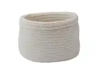 LivingStyles Aquanova Rena Cotton Storage Basket, Small, Ivory offer