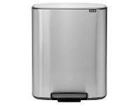 LivingStyles Brabantia BO Pedal Waste Bin, 60 Litre, Matt Steel offer