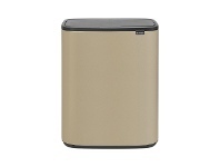 Brabantia BO Touch Waste Bin, 60 Litre, Mineral Golden Beach