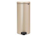LivingStyles Brabantia NewIcon Pedal Waste Bin, 30 Litre, Champagne offer