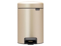 LivingStyles Brabantia NewIcon Pedal Waste Bin, 3 Litre, Champagne offer