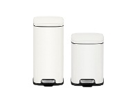 LivingStyles EKO Stella 2 Piece Stainless Steel Pedal Waste Bin Set, 30/6 Litre offer