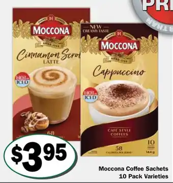 Friendly Grocer Moccona Coffee Sachets 10 Pack Varieties offer
