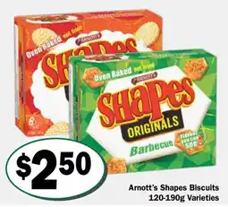 Friendly Grocer Arnott's Shapes Biscuits Varieties offer