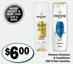 Friendly Grocer Pantene Shampoo & Conditioner Varieties offer