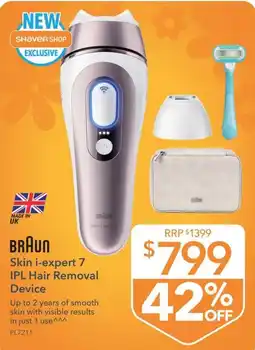 Shaver Shop Braun Skin i-expert 7 IPL Hair Removal Device offer