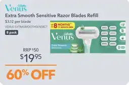 Shaver Shop Gillette Venus Extra Smooth Sensitive Razor Blades Refill offer