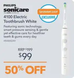 Shaver Shop Philips sonicare 4100 Electric Toothbrush White offer