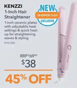 Shaver Shop Kenzzi 1-Inch Hair Straightener offer