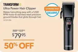 Shaver Shop Transform-U Ultra Power Hair Clipper offer