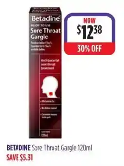 Wizard Pharmacy Betadine Sore Throat Gargle offer