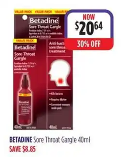 Wizard Pharmacy Betadine Sore Throat Gargle offer