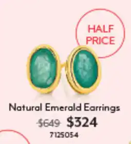 Angus & Coote Natural Emerald Earrings offer