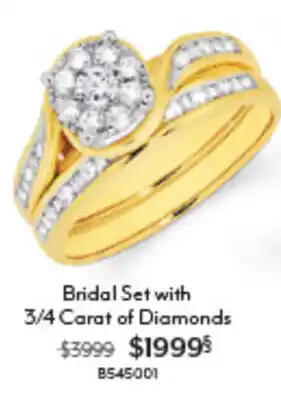 Angus & Coote Bridal Set with 3/4 Carat of Diamonds offer