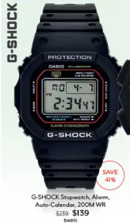 Angus & Coote G-SHOCK Stopwatch, Alarm, Auto-Calendar, 200M WR offer