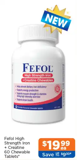 Good Price Pharmacy Fefol High Strength Iron + Creatine Chewables offer