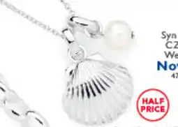 Prouds CZ Pearl Shell Necklace offer