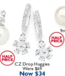 Prouds CZ Drop Huggies offer