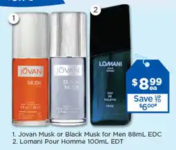Good Price Pharmacy Jovan Musk or Black Musk for Men offer