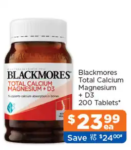Good Price Pharmacy Blackmores Total Calcium Magnesium + D3 offer