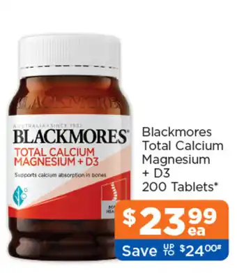 Good Price Pharmacy Blackmores Total Calcium Magnesium + D3 offer