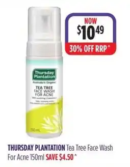Wizard Pharmacy Thursday Plantation Tea Tree Face Wash offer