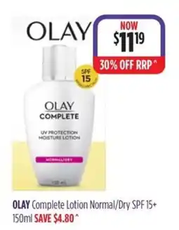 Wizard Pharmacy Olay Complete Lotion Normal/Dry SPF 15+ offer