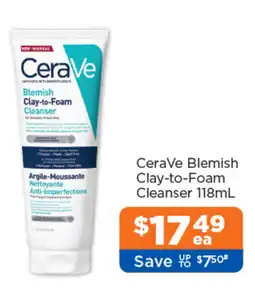 Good Price Pharmacy CeraVe Blemish Clay-to-Foam Cleanser offer