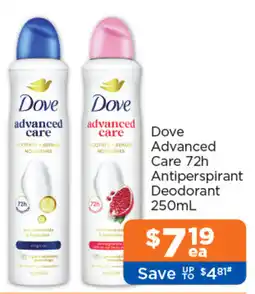 Good Price Pharmacy Dove Advanced Care 72h Antiperspirant Deodorant offer
