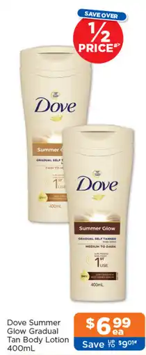Good Price Pharmacy Dove Summer Glow Gradual Tan Body Lotion offer