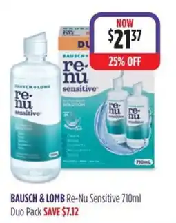 Wizard Pharmacy Bausch & Lomb Re-Nu Sensitive offer