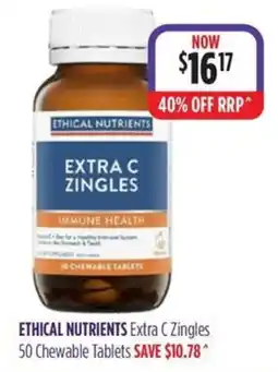 Wizard Pharmacy Ethical Nutrients Extra C Zingles offer
