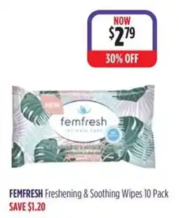 Wizard Pharmacy Femfresh Freshening & Soothing Wipes offer