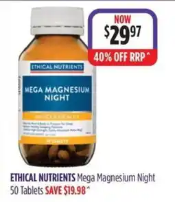 Wizard Pharmacy Ethical Nutrients Mega Magnesium Night offer