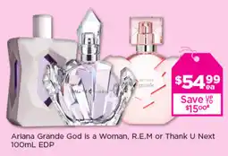 Good Price Pharmacy Ariana Grande God is a Woman, R.E.M or Thank U Next 100mL EDP offer