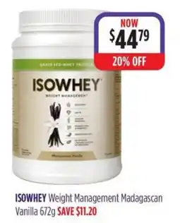 Wizard Pharmacy ISOWHEY Weight Management Madagascar Vanilla offer