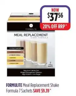 Wizard Pharmacy Formulite Meal Replacement Shake Formula offer