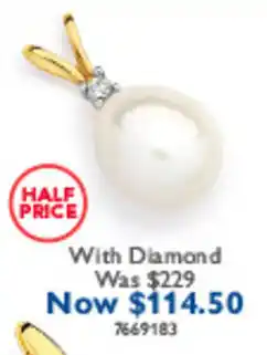 Prouds Pearl with Diamond offer