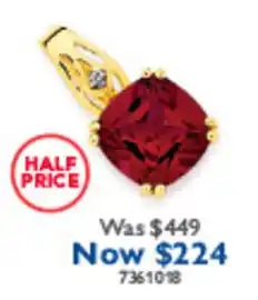 Prouds Red gemstone pendant offer