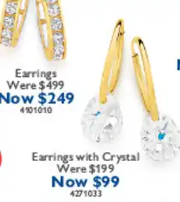 Prouds Earrings with Crystal offer
