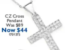 Prouds CZ Cross Pendant offer