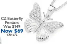 Prouds CZ Butterfly Pendant offer