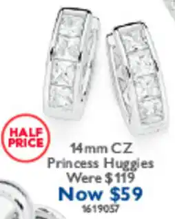 Prouds 14mm CZ Princess Huggies offer