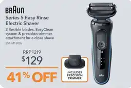 Shaver Shop Braun Series 5 Easy Rinse Electric Shaver offer