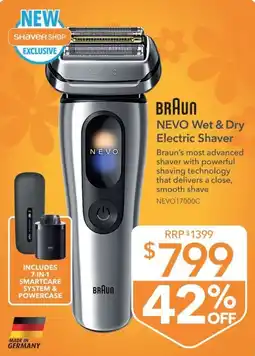 Shaver Shop Braun NEVO Wet & Dry Electric Shaver offer