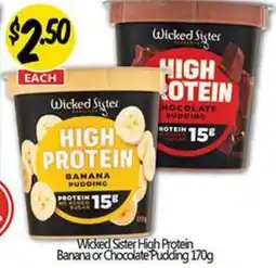 NQR Wicked Sister High Protein Pudding offer