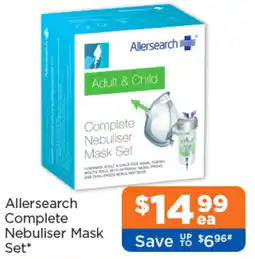 Good Price Pharmacy Allersearch Complete Nebuliser Mask Set offer