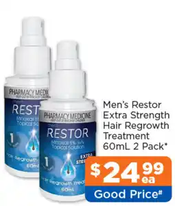 Good Price Pharmacy Pharmacy Medicine Men's Restor Extra Strength Hair Regrowth Treatment offer