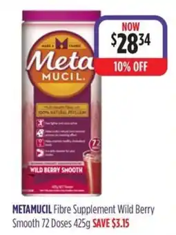 Wizard Pharmacy Metamucil Fibre Supplement Wild Berry Smooth offer
